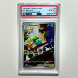 Pokemon TCG Bulbasaur 143/142 2024 Stellar Crown Illustration Rare Card PSA 10 - Image 1