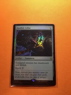 MTG Magic The Gathering Basilisk Collar Foil Prerelease Promo Rare Artifact - Image 1