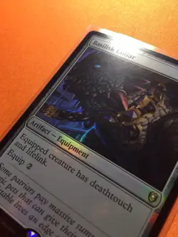 MTG Magic The Gathering Basilisk Collar Foil Prerelease Promo Rare Artifact - Image 3