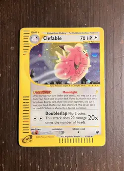 (Holo) Clefable 007/165 Expedition Base Set Vintage Pokemon TCG HP - Image 1