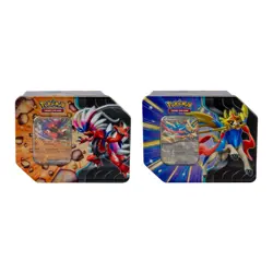 Pokemon Slashing Legends Tin Lot 2 Koraidon ex & Zacian ex Sealed Collector Tin 196214108745 - Image 1