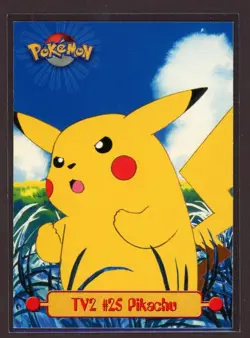 Pikachu Non-Holo Pokemon Card TV2 #25 Topps Series Set EXC/LP - Image 1