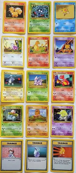 VINTAGE POKEMON BASE SET CARDS COLLECTION (( 35 CARDS )) GROUP B - Image 3