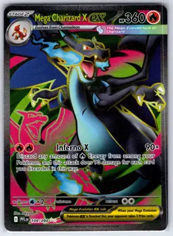 Mega Charizard X ex 109/094 PHANTASMAL FLAMES Ultra Rare HOLO LIGHTLY PLAYED - Image 1
