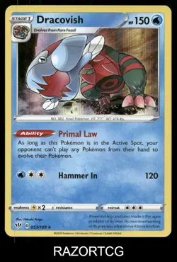 DRACOVISH 053/189 HOLO R DARKNESS ABLAZE POKEMON LP - Image 1