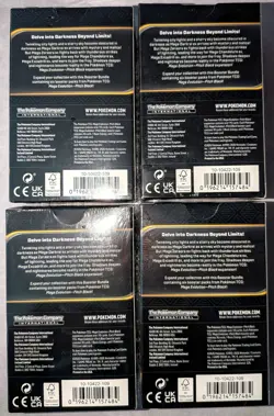 Lot of 4 Pokemon TCG Mega Evo Pitch Black Booster Bundle New Factory Sealed 4X - Image 2