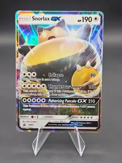 Pokemon TCG Snorlax GX SM05 Sun Moon Black Star Promo Card Near Mint Condition - Image 1