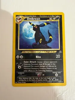 Pokemon Umbreon Holo Rare TCG Card Neo Discovery 13/75 - PSA 1 Contender - Image 3