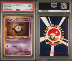 PSA 9 - Pokemon Unown E - 201 Neo 2 Japanese Promo Graded Card - Image 3