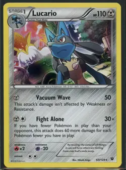 Lucario 63/124 Holo Rare Fates Collide Pokemon Near Mint - Image 1