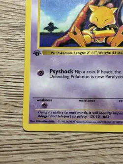 Pokemon TCG Abra 043/102 Base Set Shadowless 1st Ed Common Moderately Played - Image 4