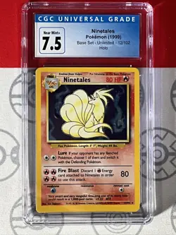 CGC 7.5 Pokemon TCG Base Set Ninetales 13/130 BGS PSA GRADED VINTAGE 9006 - Image 1