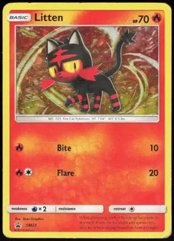 Litten - SM23 Sun & Moon Promo - Holo Pokemon HP (Promo) - Image 1