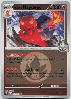 Ethan's Magcargo (Energy Symbol) 024/217 Ascended Heroes Pokemon Reverse Holo NM - Image 1