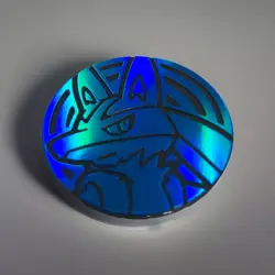 Lucario blue regular Pokemon TCG coin - Image 1