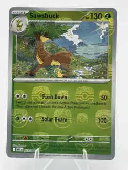 Sawsbuck (Master Ball Pattern) 007/086 SV: White Flare Holo Pokemon TCG NM - Image 1