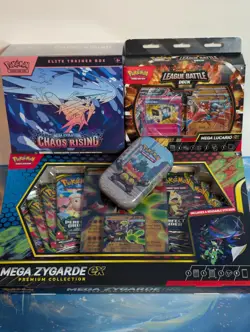 Pokemon ⚡BUNDLE ✨Chaotic Zygarde / Lucario Smashup!🔥+Promos +GIFT (19 packs) - Image 1
