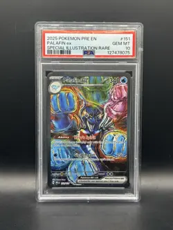 2025 Pokemon Prismatic Evolutions Palafin ex 151/131 SIR PSA 10 GEM MINT - Image 1