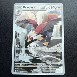 Braviary 155/086 Pokemon Scarlet & Violet Black Bolt Illustration Rare - Image 1