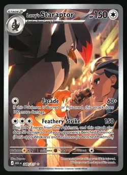LARRY'S STARAPTOR 249/217 ILLUSTRATION RARE ASCENDED HEROES POKEMON HOLO NM/M - Image 1