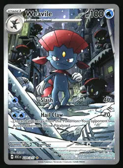 WEAVILE 228/217 ILLUSTRATION RARE ASCENDED HEROES POKEMON HOLO NEAR MINT - Image 1
