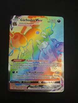 Garbodor Vmax 216/203 Evolving Skies NM Full Art Secret Rainbow Rare Pokemon - Image 1