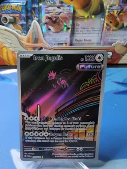 Pokemon TCG Iron Jugulis 216/182 SV Paradox Rift Illustration Rare NM - Image 1