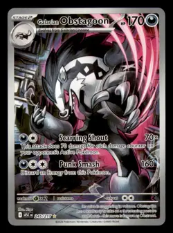 Galarian Obstagoon 245/217 Illustration Rare Ascended Heroes Pokemon Holo NM - Image 1