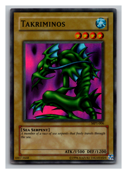 YUGIOH - TAKRIMINOS *SUPER RARE* MP1-006 - Image 1