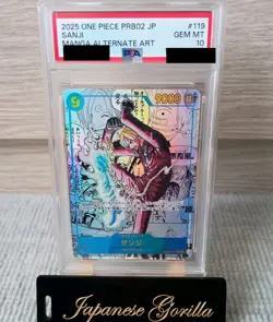 PSA 10 Sanji OP06-119 Manga Alt Art Comic Parallel 2025 One Piece Card Japanese - Image 1