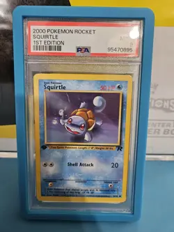 2000 Pokemon Squirtle 1st Edition 68/82 Team Rocket PSA 9 Mint - Image 1