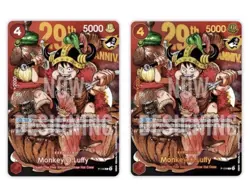 Monkey D. Luffy PROMO P-159 2 Card Set 29th Anniversary ENGLISH PRESALE - Image 1