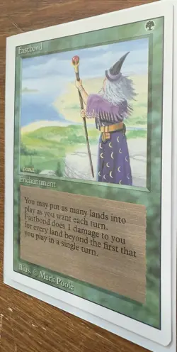 Fastbond Revised MTG Magic The Gathering Reserve List Vintage Card NM 4th Ed #4 - Image 2