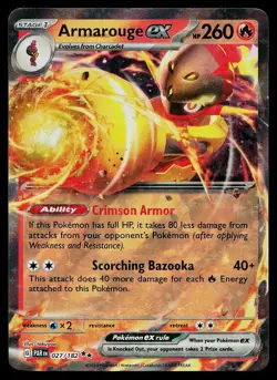 Pokemon Card Paradox Rift Armarouge ex 027/182 Double Rare - Image 1