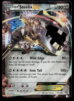 Pokemon Card Steam Siege Steelix EX 67/114 Rare EX Holo - Image 1
