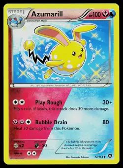 Pokemon Card Steam Siege Azumarill 77/114 Uncommon - Image 1