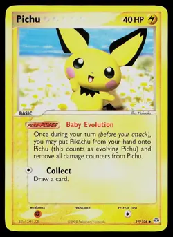 Pokemon Card Emerald Pichu 59/106 Common - Image 1