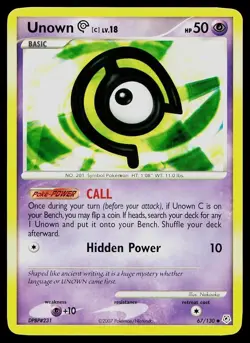 Pokemon Card Diamond & Pearl Unown [C] 67/130 Uncommon - Image 1