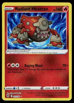 Pokemon Card Astral Radiance Radiant Heatran 027/189 Radiant Rare - Image 1