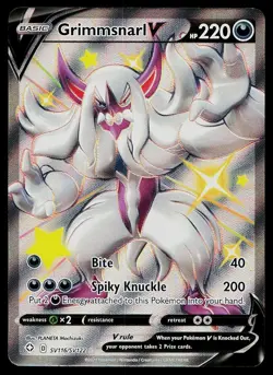 Pokemon Card Shining Fates Shiny Vault Grimmsnarl V SV116/SV122 V Rare - Image 1
