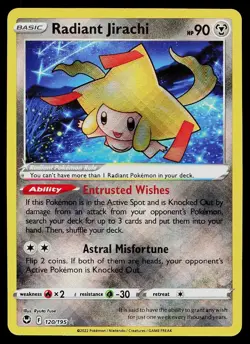 Pokemon Card Silver Tempest Radiant Jirachi 120/195 Radiant Rare - Image 1