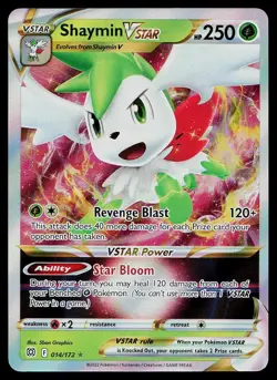 Pokemon Card Brilliant Stars Shaymin VSTAR 014/172 VSTAR Rare - Image 1