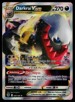 Pokemon Card Astral Radiance Darkrai VSTAR 099/189 VSTAR Rare - Image 1