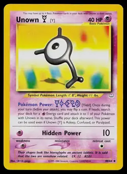 Pokemon Card Neo Revelation Unown [Y] 40/64 Uncommon - Image 1