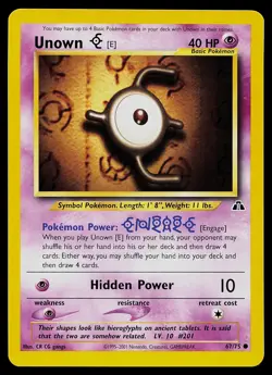 Pokemon Card Neo Discovery Unown [E] 67/75 Common - Image 1