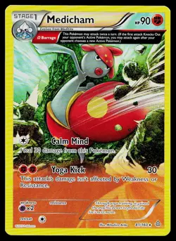 Pokemon Card Primal Clash Medicham 81/160 Rare - Image 1
