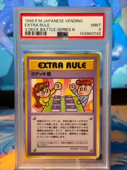 1998 PM Japanese Vending Card Extra Rule 3 Deck Battle Series III PSA 9 New Cert - Image 1