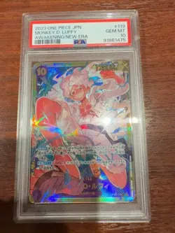 2023 One Piece Luffy OP05-119 SEC Awakening PSA10 GEM MT Card New Era JPN - Image 2