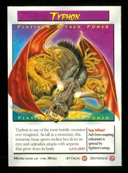 Weird N’ Wild Creatures Monsters of the Mind Card # Typhon Platinum # 2006 - Image 1