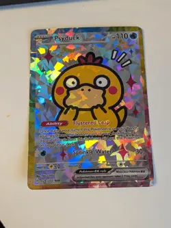 Derpy Pokemon Psyduck Special Doujin Holo Art Card - Image 1
